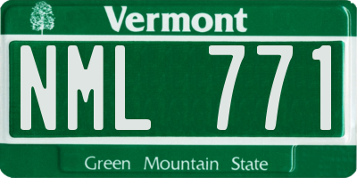 VT license plate NML771