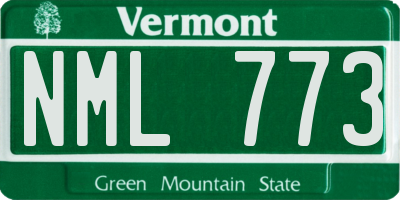 VT license plate NML773