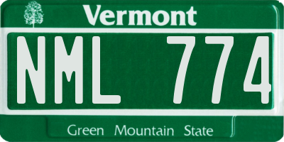 VT license plate NML774