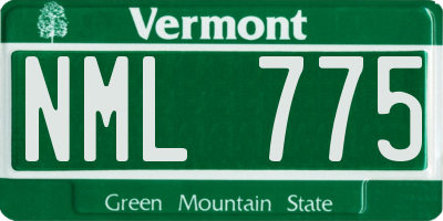 VT license plate NML775