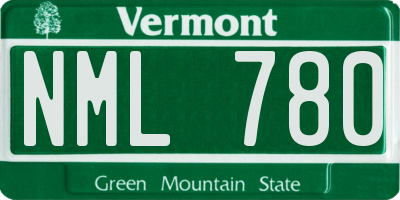 VT license plate NML780