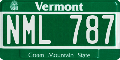 VT license plate NML787