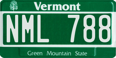VT license plate NML788