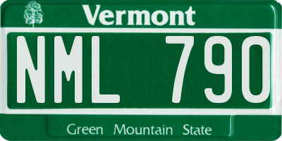 VT license plate NML790