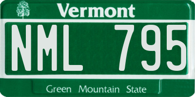 VT license plate NML795