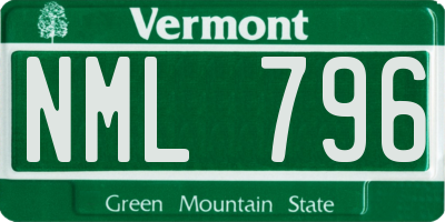 VT license plate NML796