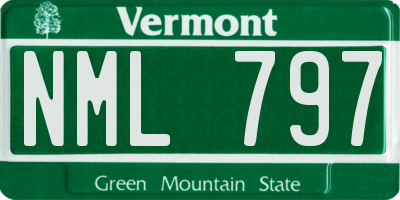 VT license plate NML797