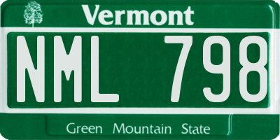 VT license plate NML798