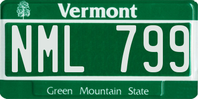 VT license plate NML799