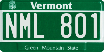 VT license plate NML801