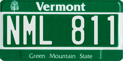 VT license plate NML811