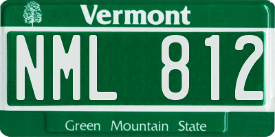 VT license plate NML812