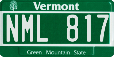 VT license plate NML817