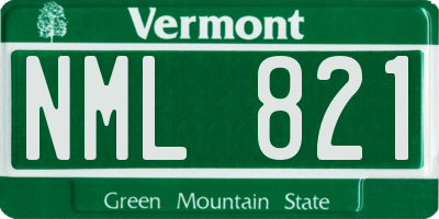 VT license plate NML821