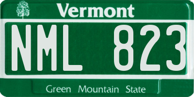 VT license plate NML823