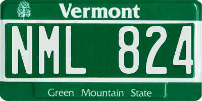 VT license plate NML824