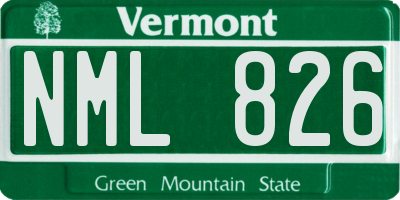 VT license plate NML826