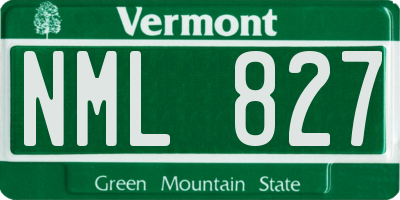 VT license plate NML827