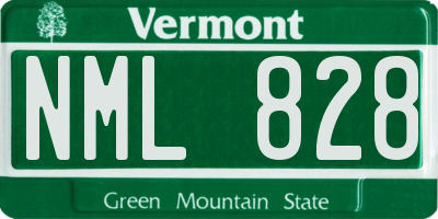 VT license plate NML828
