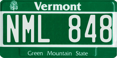 VT license plate NML848