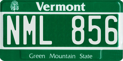 VT license plate NML856