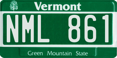 VT license plate NML861