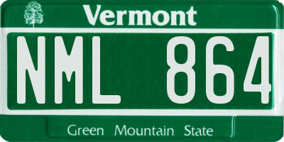 VT license plate NML864