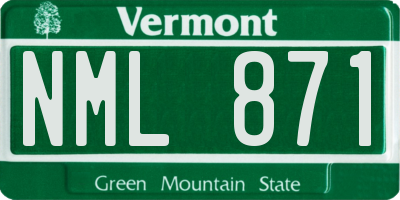 VT license plate NML871
