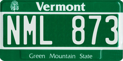 VT license plate NML873