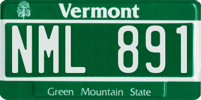 VT license plate NML891