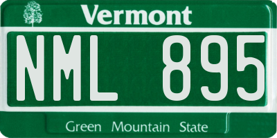 VT license plate NML895