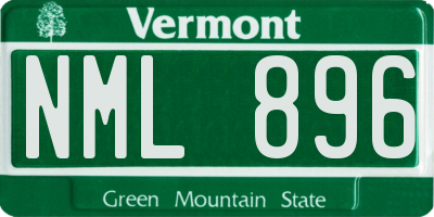 VT license plate NML896
