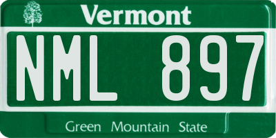 VT license plate NML897