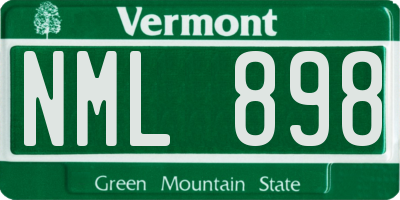 VT license plate NML898
