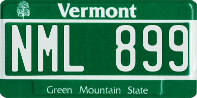 VT license plate NML899