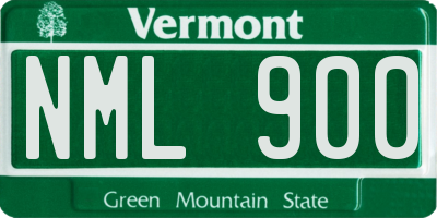 VT license plate NML900