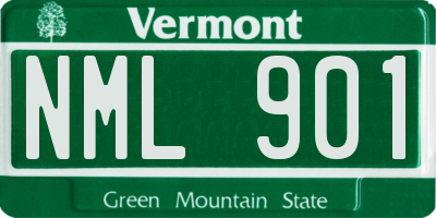 VT license plate NML901