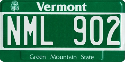 VT license plate NML902