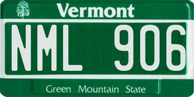 VT license plate NML906