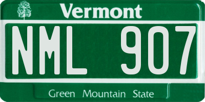 VT license plate NML907