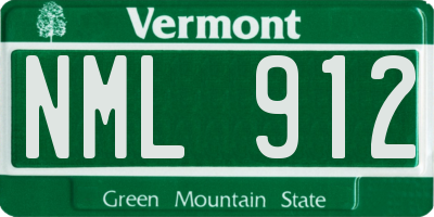 VT license plate NML912