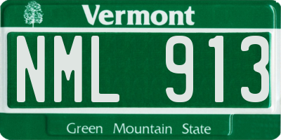 VT license plate NML913