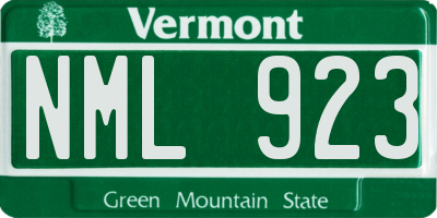 VT license plate NML923