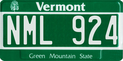 VT license plate NML924