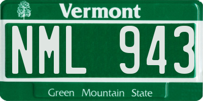 VT license plate NML943