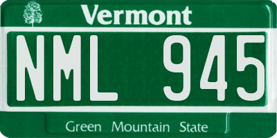 VT license plate NML945
