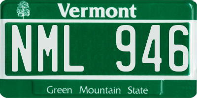 VT license plate NML946