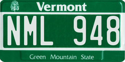 VT license plate NML948