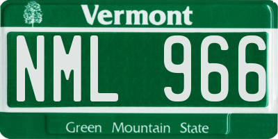 VT license plate NML966