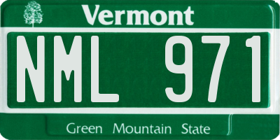 VT license plate NML971